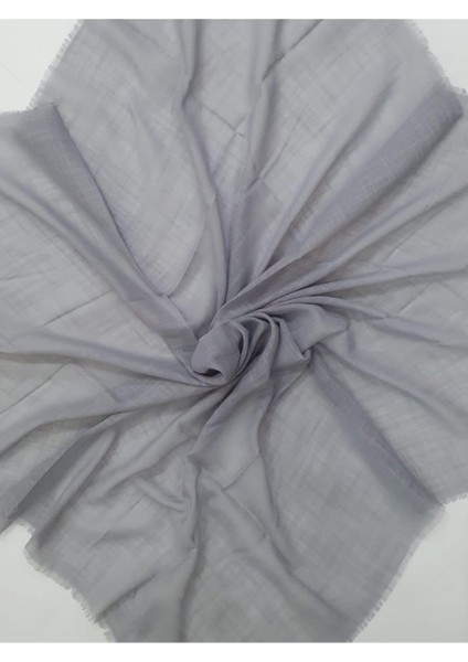Düz Pamuklu Flamlı Koton Eşarp 100X100 cm