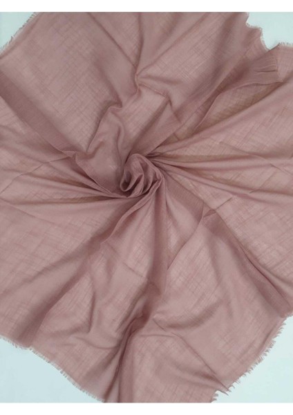 Düz Pamuklu Flamlı Koton Eşarp 100X100 cm