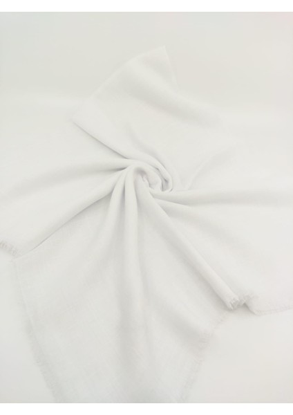 Düz Pamuklu Flamlı Koton Eşarp 100X100 cm