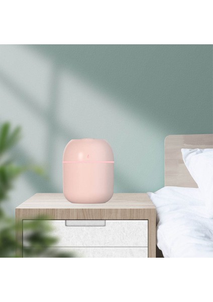 F Fityle Aroma Uçucu Yağ Difüzör Ultrasonik Nemlendirici Zamanlayıcı LED Işık Pembe (Yurt Dışından)
