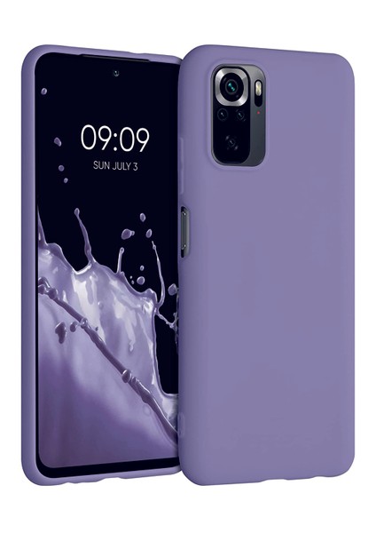 Xiaomi Redmi Note 10 Lila Silikon Rubber Kılıf Arka Kapak Lila