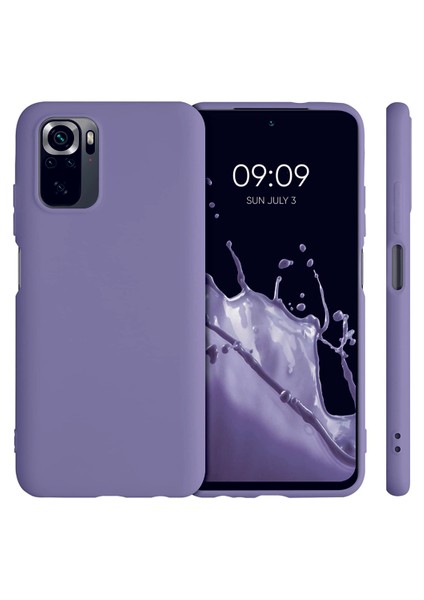 Xiaomi Redmi Note 10 Lila Silikon Rubber Kılıf Arka Kapak Lila