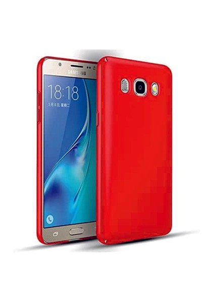 Samsung Galaxy J7 2016 Kırmızı Silikon Rubber Kılıf Arka Kapak Kırmızı