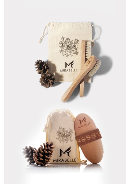 %100 Doğal At Kılı Fırçası + %100 Doğal At Kılı Yüz Fırçası