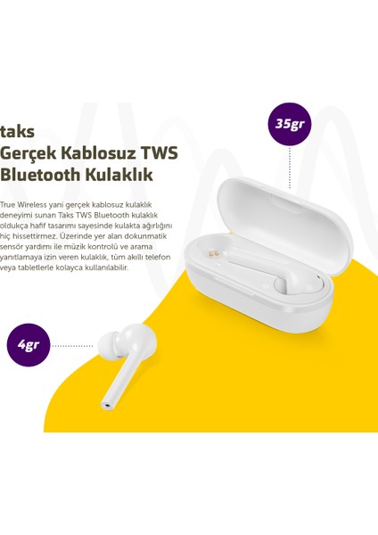 Gerçek Kablosuz Tws Bluetooth Kulaklık