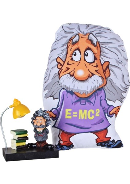 Einstein Yastık Einstein Masa Lambası Işıklı Biblo