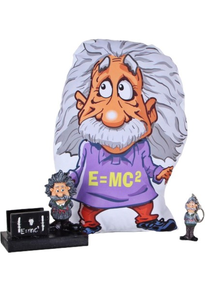 Einstein Yastık Kartvizitlik Einstein Anahtarlık