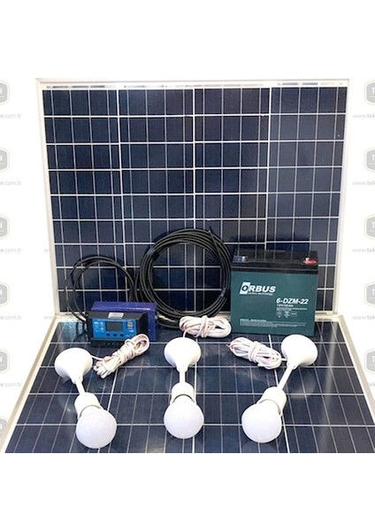 40 Watt Güneş Paneli Aydınlatma Paketi Solar Paket