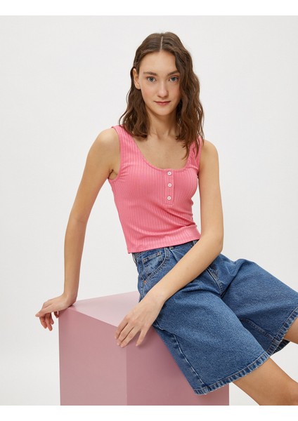 Kadın Fitilli Atlet Düğmeli