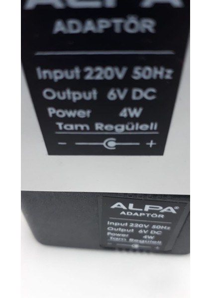 Alpa ADR04-DC6V 4 Watt 6 Volt Tam Regüleli Dc Adaptör