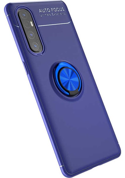 - Oppo Reno 3 Pro 5g - Kılıf Yüzüklü Auto Focus Ravel Karbon Silikon Kapak