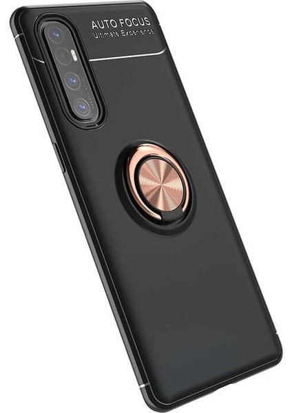 - Oppo Reno 3 Pro 5g - Kılıf Yüzüklü Auto Focus Ravel Karbon Silikon Kapak