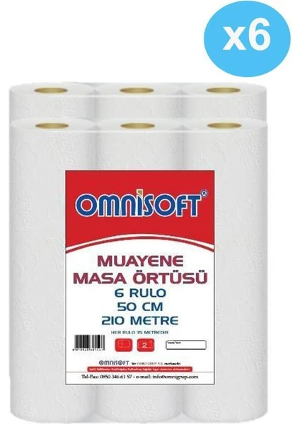 6 Koli Muayene Masa Sedye Örtüsü Laminesiz 36 Rulo