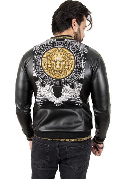 Siyah Etnik Desen Baskılı Suni Deri Mont 2210350 indirimleri