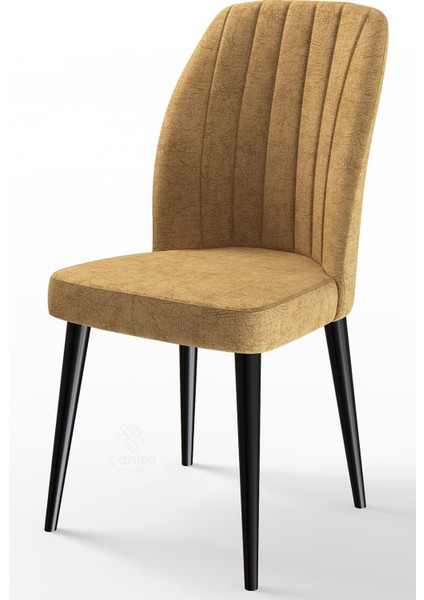 Concept Canisa Rio Serisi 80 x 132 cm Mdf Açılabilir Siyah Mermer Desen Mutfak Masa Takımı + 4 Adet Sandalye