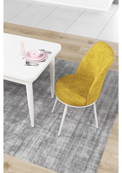 Concept Nil Serisi 70 x 110 cm Sabit Beyaz Mutfak Masa Takımı+2 Adet Sandalye modelleri