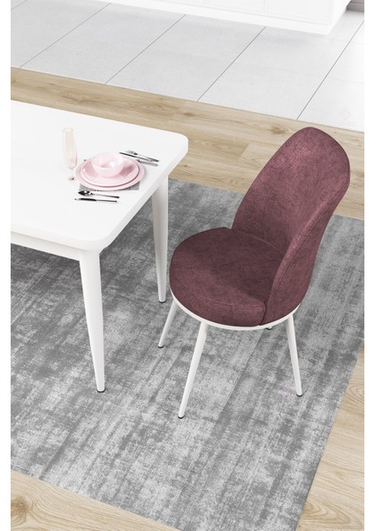 Concept Nil Serisi 70 x 110 cm Sabit Beyaz Mutfak Masa Takımı+4 Adet Sandalye modelleri