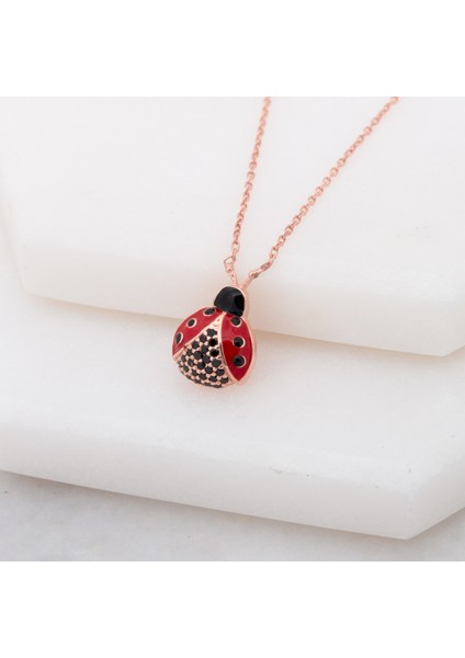 Uğur Böceği 925 Ayar Gümüş Kolye