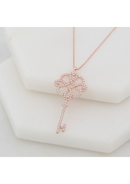 Anahtar 925 Ayar Gümüş Kolye