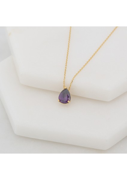 Damla Taş 925 Ayar Gümüş Kolye