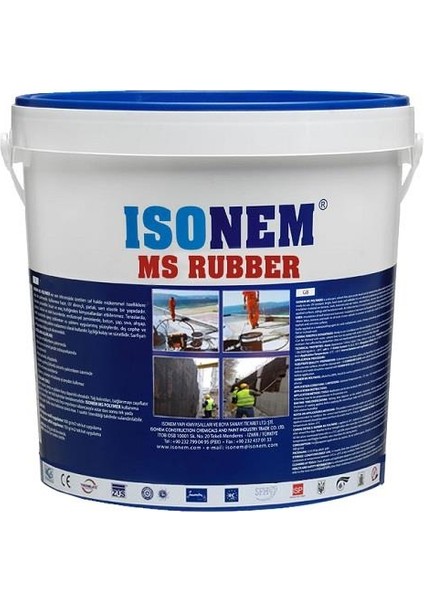 Isonem Ms Rubber Likit Bitüm Kauçuk Membran 5 kg Siyah