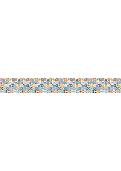 Mutfak Tezgah Arası Folyo Fayans Kaplama Folyosu Fayans Deseni 60X400 cm
