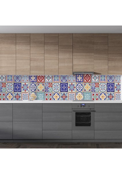 Mutfak Tezgah Arası Folyo Fayans Kaplama Folyosu Türk Fayans Desen 60 x 300 cm