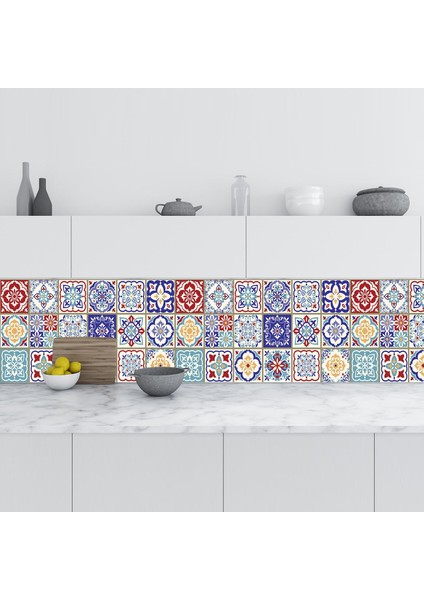 Mutfak Tezgah Arası Folyo Fayans Kaplama Folyosu Türk Fayans Desen 60 x 400 cm