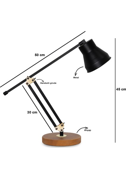 Old Çalışma Masa Lambası No:4 Siyah AYD-2960