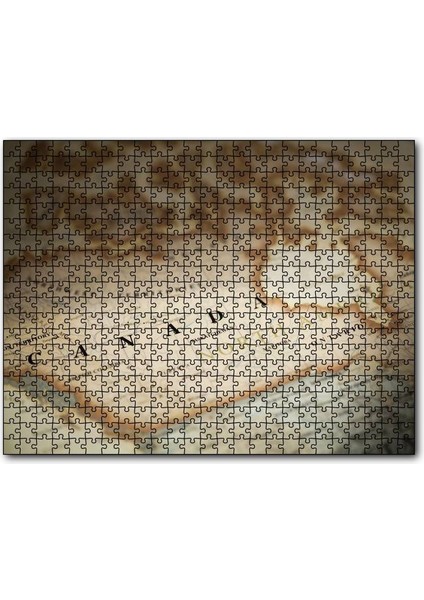 Harita Üzerinde Yakın Plan Kanada 120 Parça Puzzle Yapboz Mdf (Ahşap)