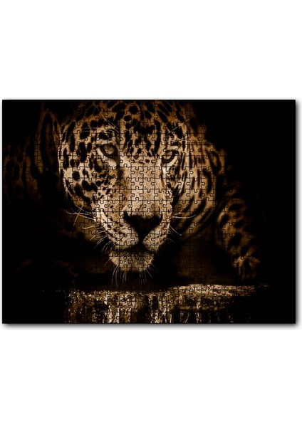 Jaguar Pusuda Yakın Plan 120 Parça Puzzle Yapboz Mdf (Ahşap)