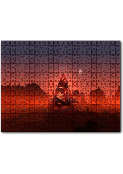 Kızıl Gezegen 3D Şekiller 120 Parça Puzzle Yapboz Mdf (Ahşap)