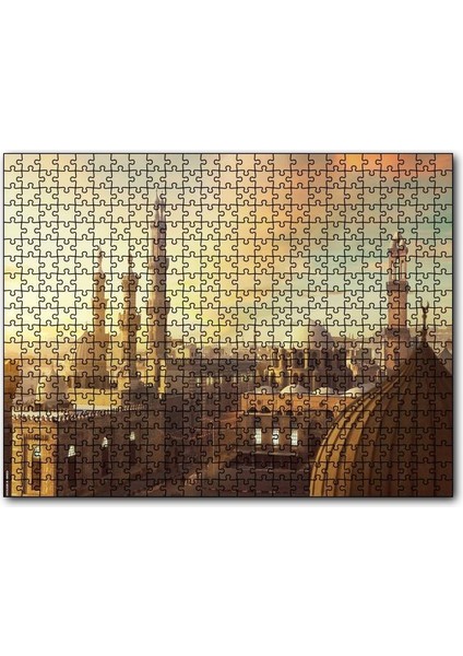 Mısır Ramazan Camii ve Şehir Manzarası 120 Parça Puzzle Yapboz Mdf (Ahşap)