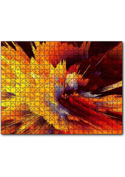 Sarı Patlama Dijital Sanat 1000 Parça Puzzle Yapboz Mdf(Ahşap)