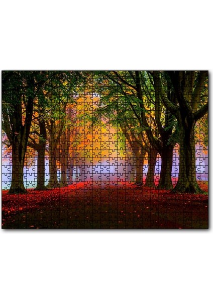 Sonbahar Sisler Ormanı ve Yapraklar 120 Parça Puzzle Yapboz Mdf (Ahşap)