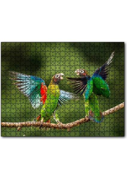 Sevda Papağanları 120 Parça Puzzle Yapboz Mdf (Ahşap)