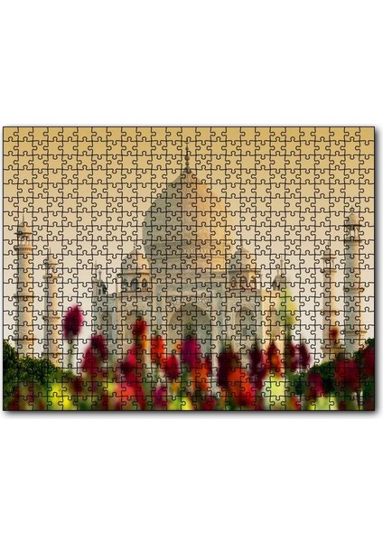 Tac Mahal Yakın Çekim 120 Parça Puzzle Yapboz Mdf (Ahşap)