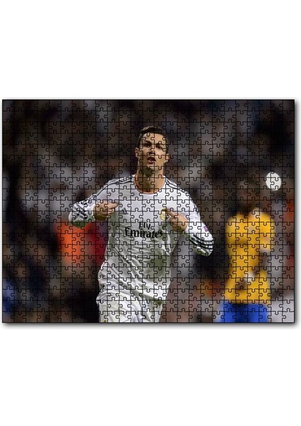 Christiano Ronaldo Real Madrid Gol Sevinci 255 Parça Puzzle Yapboz Mdf (Ahşap)