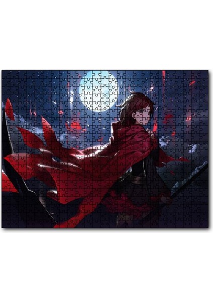Ruby Rose ve Dolunay 255 Parça Puzzle Yapboz Mdf (Ahşap)
