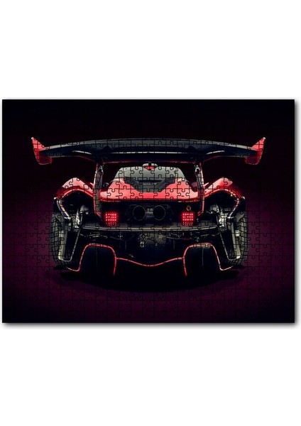 Mclaren P1 Gtr Arka Görünüş 255 Parça Puzzle Yapboz Mdf (Ahşap)