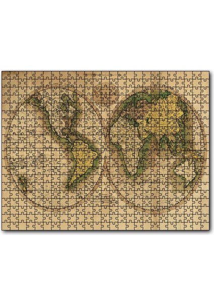 1800LERIN Sonu Dünya Haritası 120 Parça Puzzle Yapboz Mdf (Ahşap)