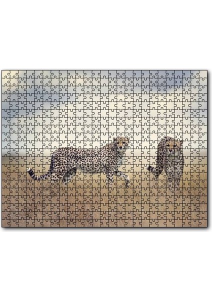 Savanada Av Hazırlığındaki Çitalar 255 Parça Puzzle Yapboz Mdf (Ahşap)