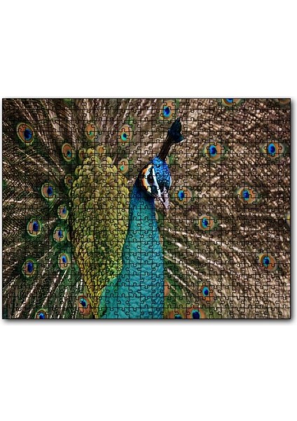 Muhteşem Tavuskuşu Yakın Plan 120 Parça Puzzle Yapboz Mdf (Ahşap)