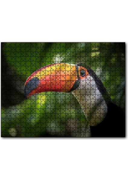 Tropikal Kuş Tucan Yakın Plan 120 Parça Puzzle Yapboz Mdf (Ahşap)
