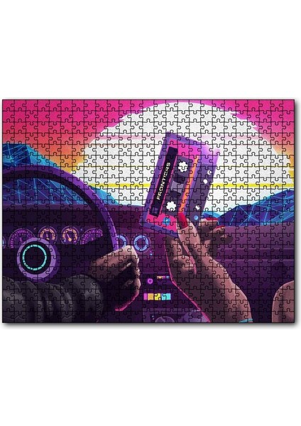 80LER Arabada Teyp Kasedi 255 Parça Puzzle Yapboz Mdf (Ahşap)