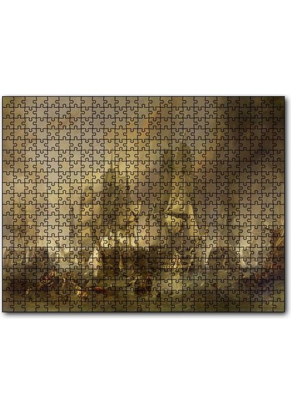 Deniz Savaşında Kalyonlar 120 Parça Puzzle Yapboz Mdf (Ahşap)
