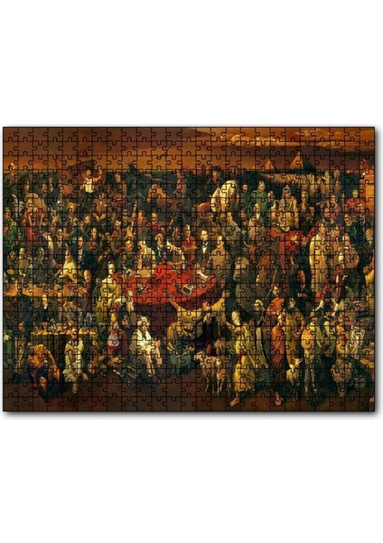 Dünya Şahsiyetleri Kompozisyon Çizim 120 Parça Puzzle Yapboz Mdf (Ahşap)