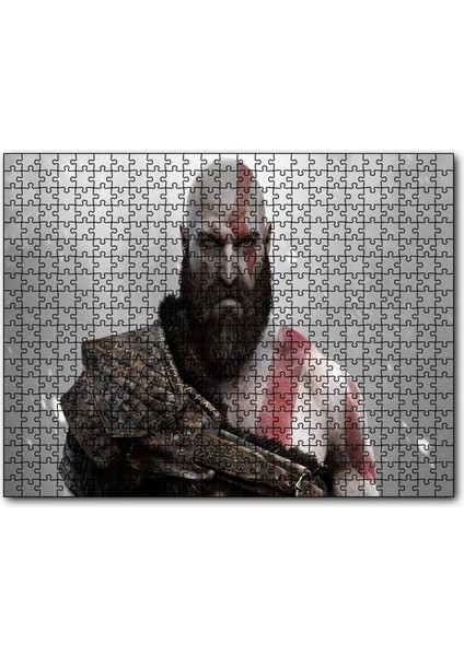 God Of War Kratos 120 Parça Puzzle Yapboz Mdf (Ahşap)