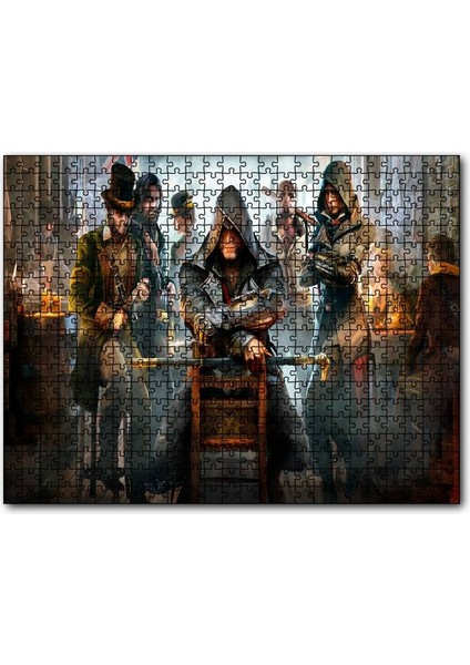 Assassins Creed Eski Meyhanede Bir Sahne 1000 Parça Puzzle Yapboz Mdf(Ahşap)