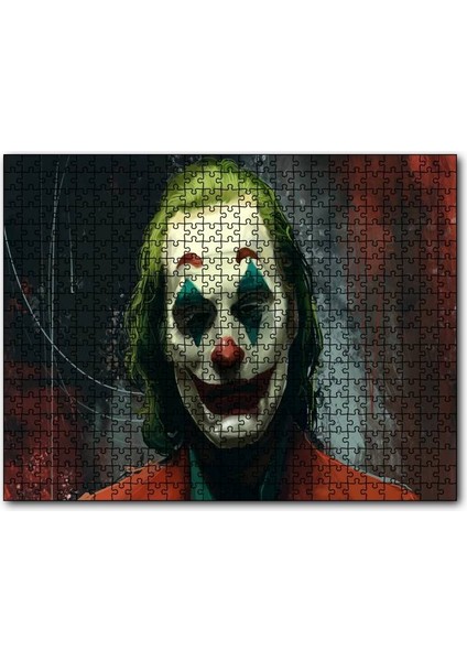 Joker Yüz Yakın Plan Çizim 255 Parça Puzzle Yapboz Mdf (Ahşap)